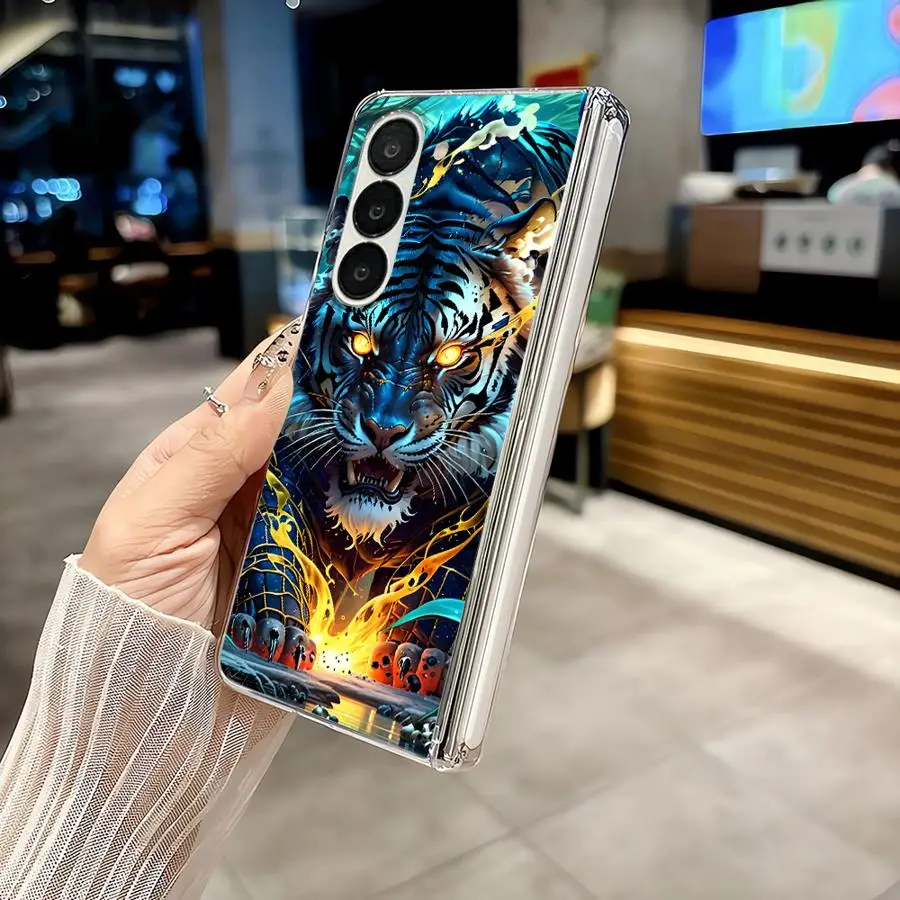 King Of The Forest Tiger Case for Samsung Galaxy Z Fold 7 6 5 4 3 ZFold4 ZFold3 ZFold5 ZFold7 ZFold6 Back Phone Cover