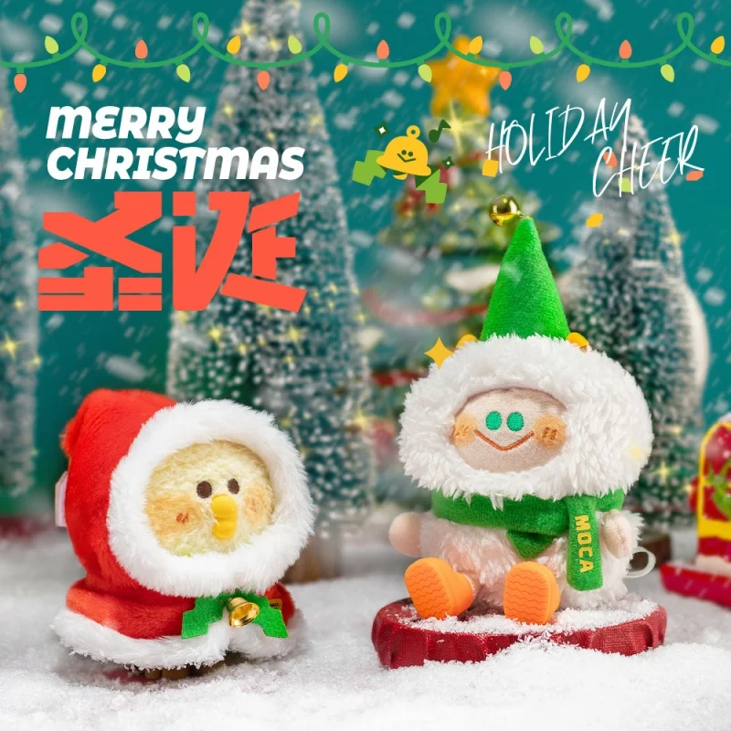 Pequeño loro BEBE serie navideña figura de acción de Anime Guess Bag adorno figuritas decoración del hogar muñecas de escritorio modelo regalo para niñas