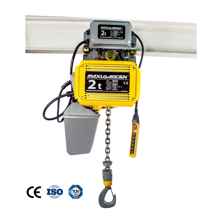 

Maxloadc&h 2ton Hoist Chain Block 220V/380V/440V Lever Hoist Crane Electric Trolley Double Speed Electric Chain Hoists