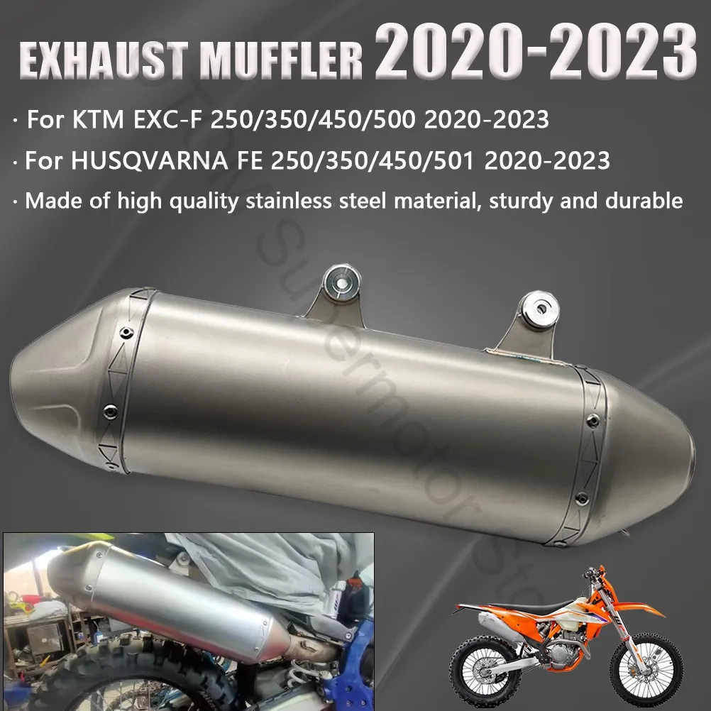 2020-2023 Für KTM Motorrad Auspuff Schalldämpfer EXC-F FE 250 350 450 500 Offroad Pit Dirt Motocross Zubehör 79705081000