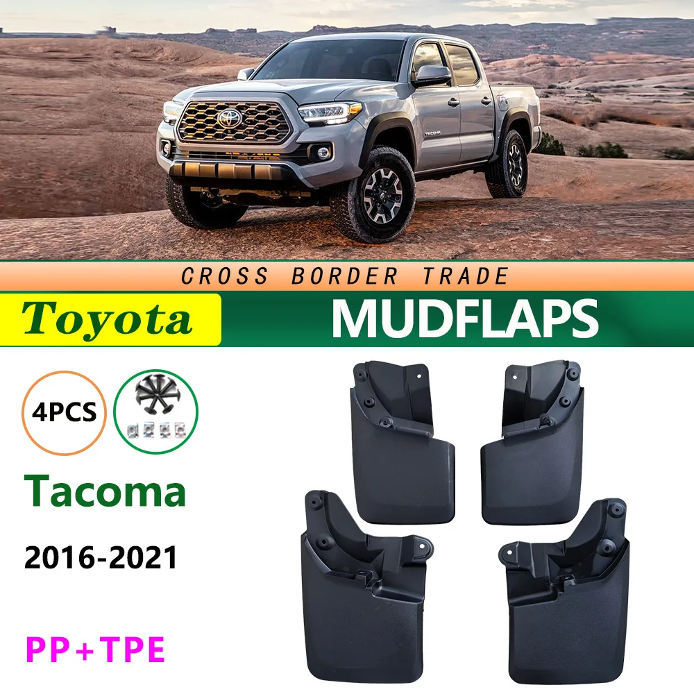 

For 16-21 Toyota Tacoma Car Tire Accessories,Mudflaps Front Rear Flares Splash Guards Cover Car Accessorie