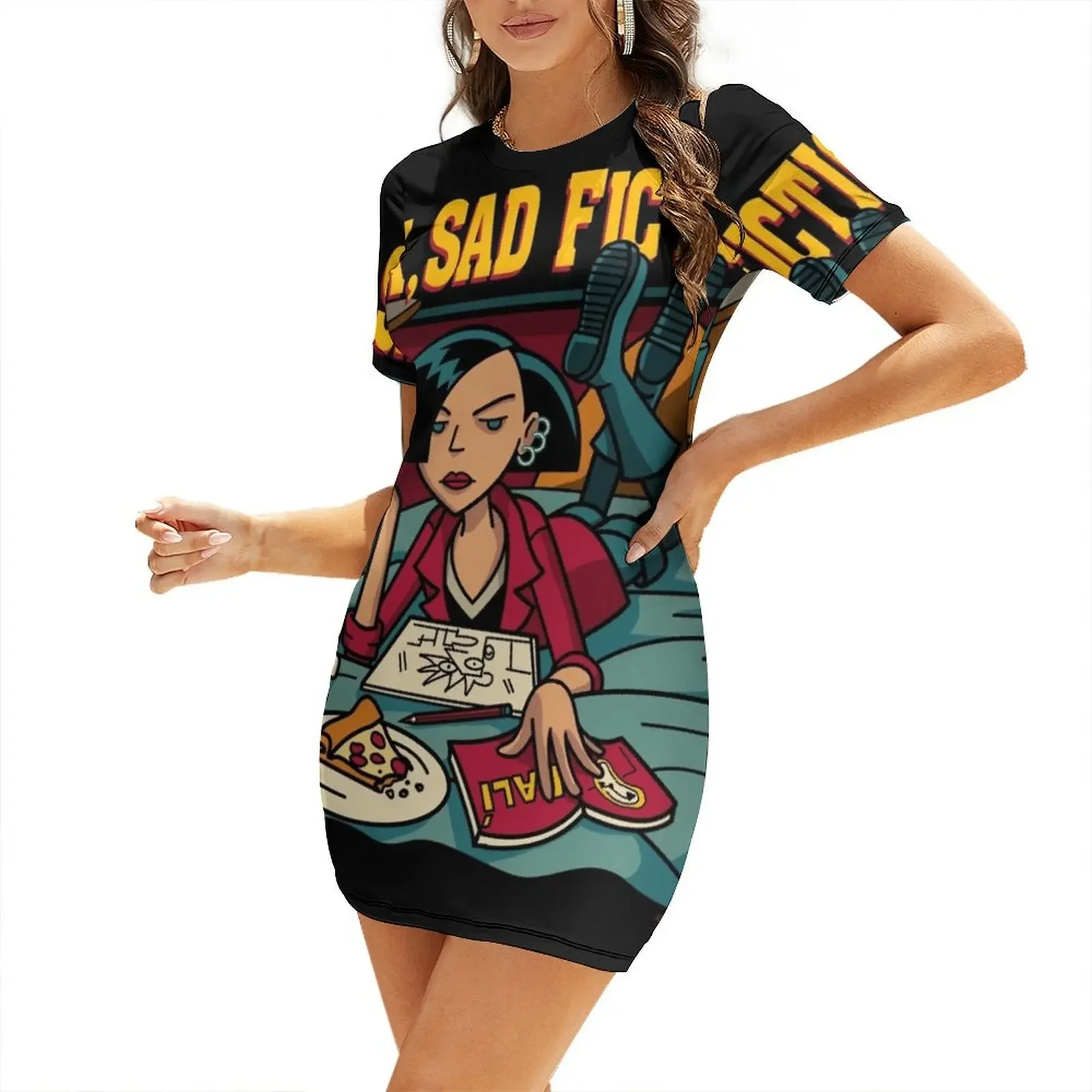 

Sick Sad Fiction Short-Sleeved Dress Female clothing women dresses Women's dresses ceremony dresses Dress