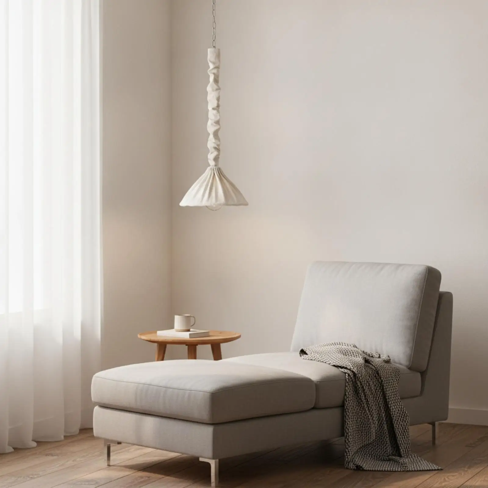 Linen Cord Cover for Hanging Light Fixture Cable Concealer Soft Breathable Wrap Tube