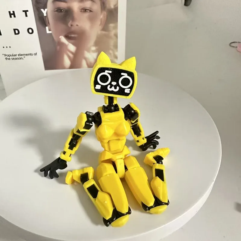 New TV Human Cat Ear Hakimi Toy Model 3D Printed Sandbox Action Figure Dummy Toy Doll Robot Assembly Model Desktop Decor Gift view 2