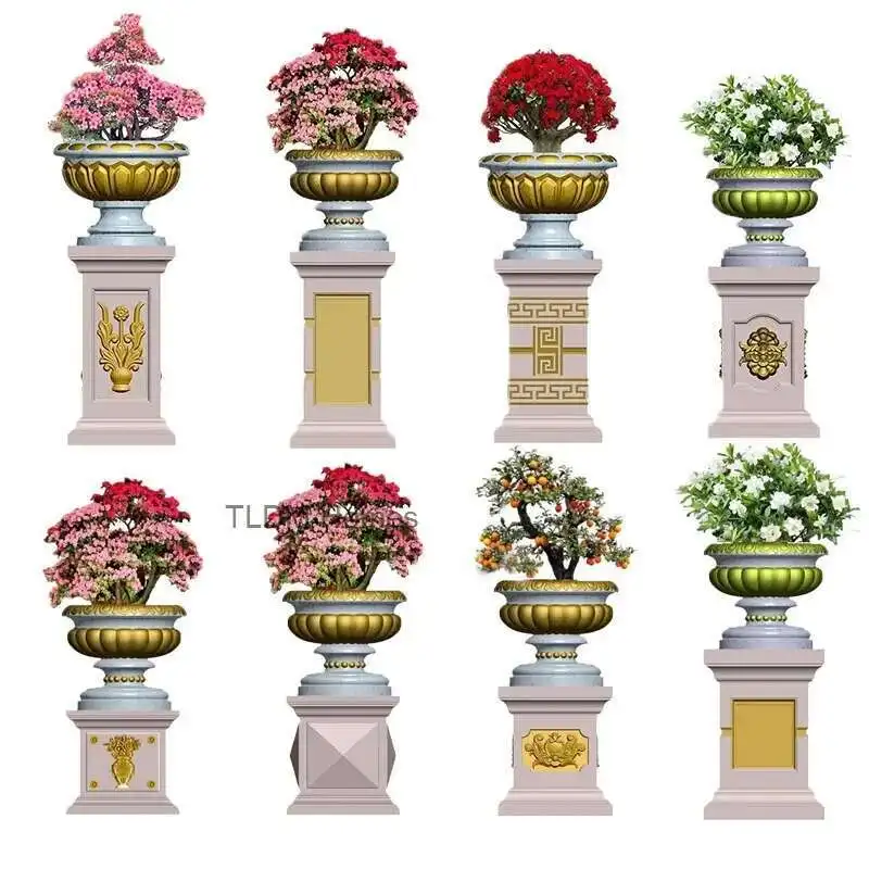 Plastic Roman Column Mold Column Pier Square Column Model Squared Pier Flower Pot Base Balcony Railing Square Pier Cement Mold