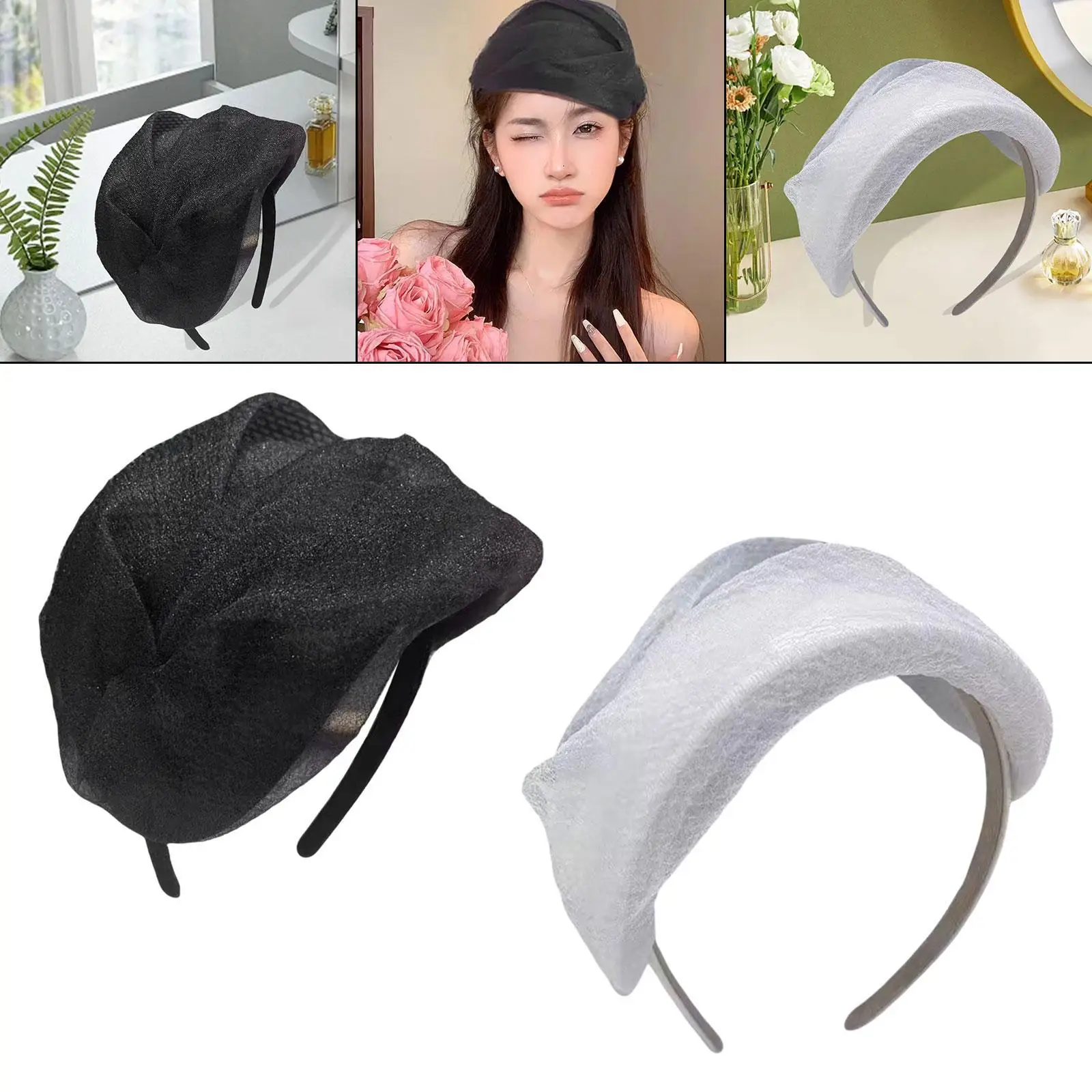 Half Hat Shape Headband Headpiece for Summer Stage Performances Gatherings