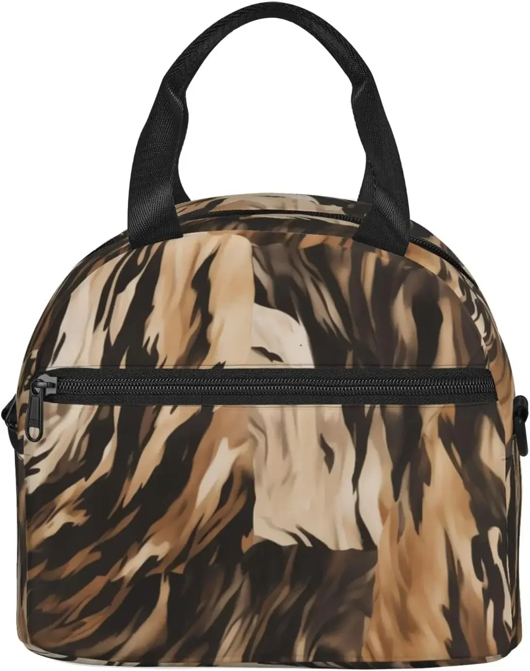 Leopard Print For Women Men Lunch Bag Reusable Insulated Cooler box Portable  Tote  Large Capacity image 2