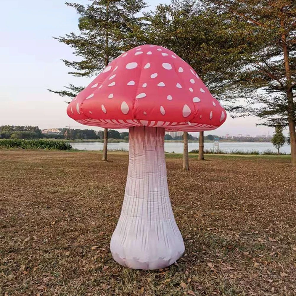 2/3/4/6m Height Party Supply Vivid Colorful Giant Inflatable Mushroom with Led Lights for Outdoor Festival Events