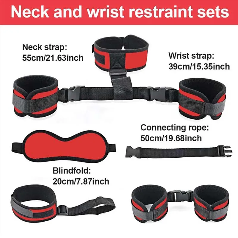 أصفاد قابلة للتعديل معصوب العينين ألعاب جنسية للكبار للنساء الأزواج طوق المثيرة Bdsm عبودية مجموعة لا ألعاب هزاز الجنس متجر #6