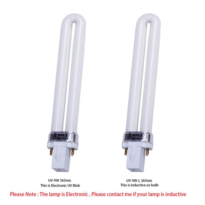 AA20-新しいプロフェッショナル電子 6 個 365Nm 9 ワットネイルドライヤー UV ランプ電球チューブ交換アートマニキュアマニキュア