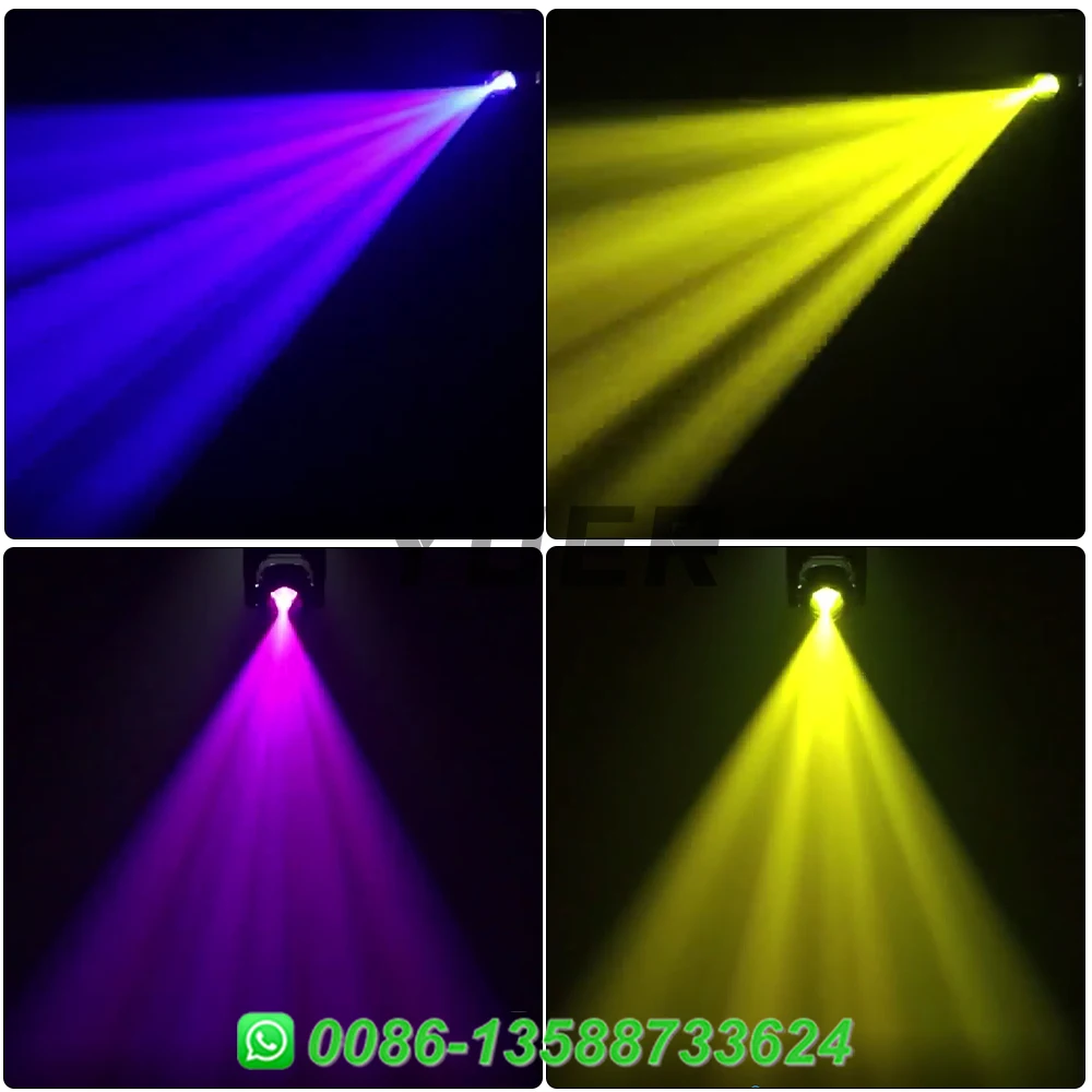 Imagem -06 - Yuer-led Feixe Ponto Movendo Cabeça Luz 18 Prismas Gobos 150w Dmx512 dj Disco Party Wedding Club Bar Palco Iluminação Lâmpada