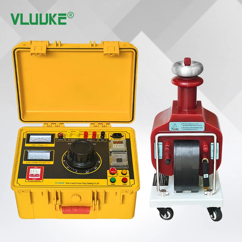 جهاز اختبار Hipot VLUUKE BYQ5kVA (نوع جاف) شاشة عرض مؤشر 5kVA/50kV صب مكنسة إيبوكسي CD تصميم مدمج أساسي