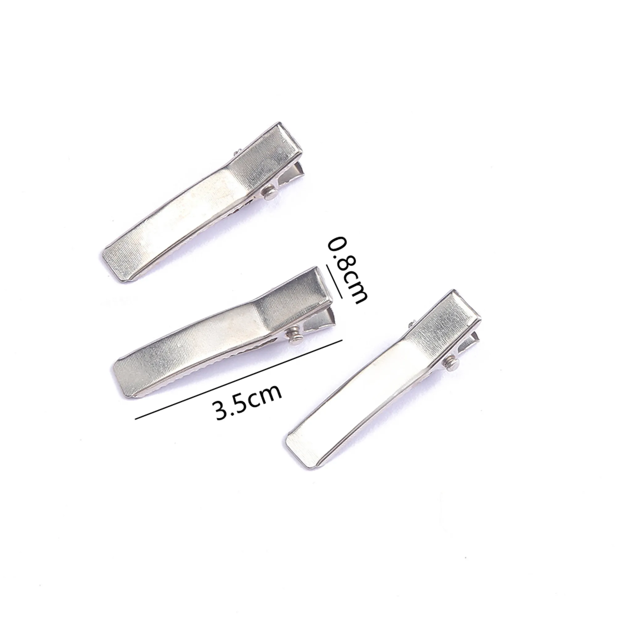 100 Stück 35 mm 50 mm 60 mm 80 mm Doppelzinken-Alligator-Haarspange Metall-Haarspangen Entenschnabel-Haarnadeln für Mädchen DIY Schmuck Kopfbedeckung – Detail 7