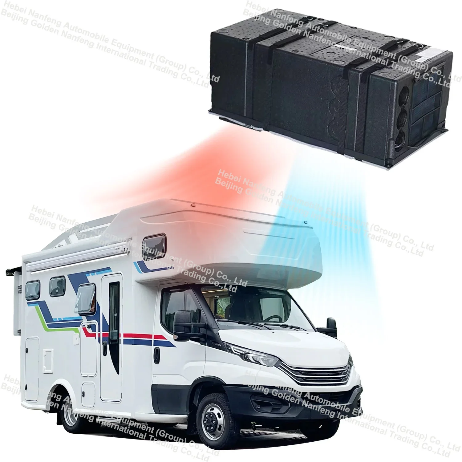 NF 220V RV Camper Camper Aire acondicionado inferior 110V/60Hz debajo del banco Caravana Aire acondicionado para rv