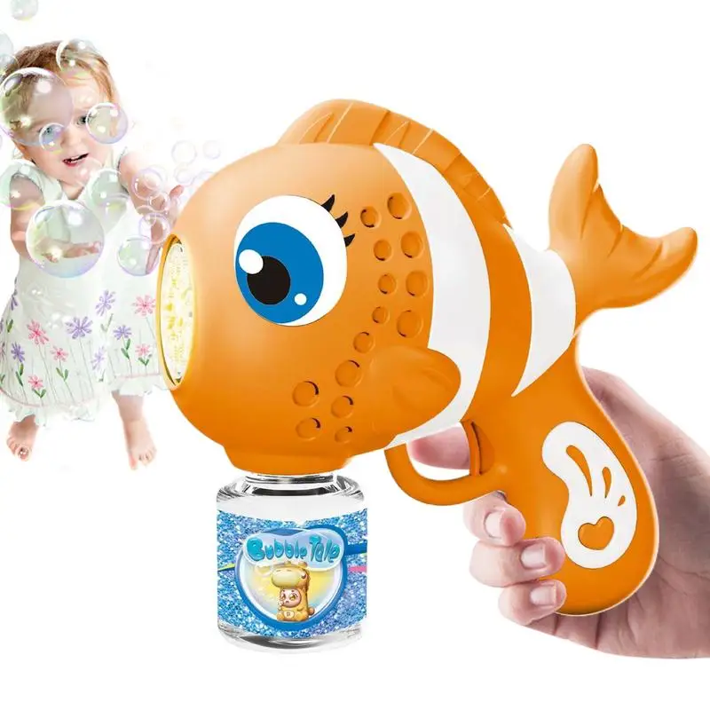 

Kids Bubble Machine Automatic Bubble Blower With Fun Fish Design Portable Smooth Soap Dispenser Blowing Toy For Boys Girls