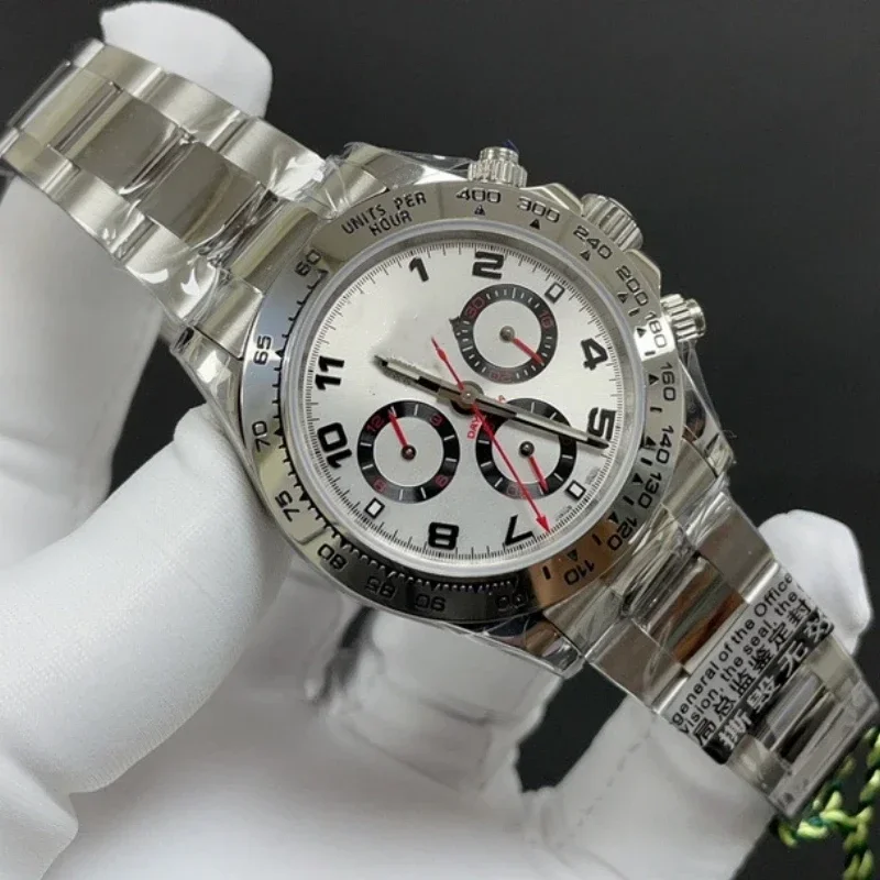 2023 neue Sport Chronograph Top Marke Luxus Edelstahl Mechanische Uhr Für Männer Automatische Datum Saphirglas