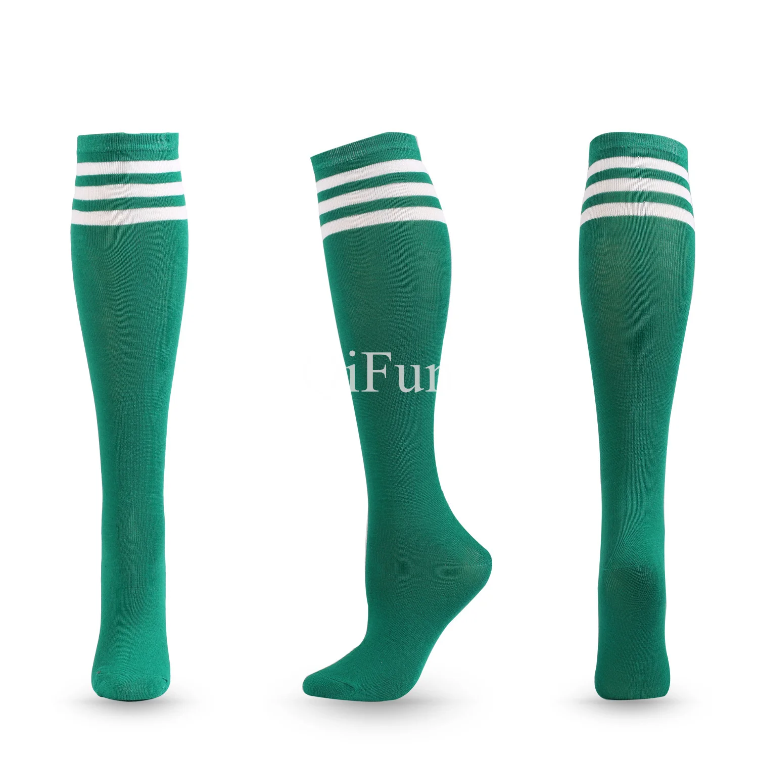 Unisex Kompressionssocken Fußballsocken Rutschfeste lange Röhre Kniestrümpfe Socken Gestreifte Fußballsocken Laufsportsocken – Detail 18
