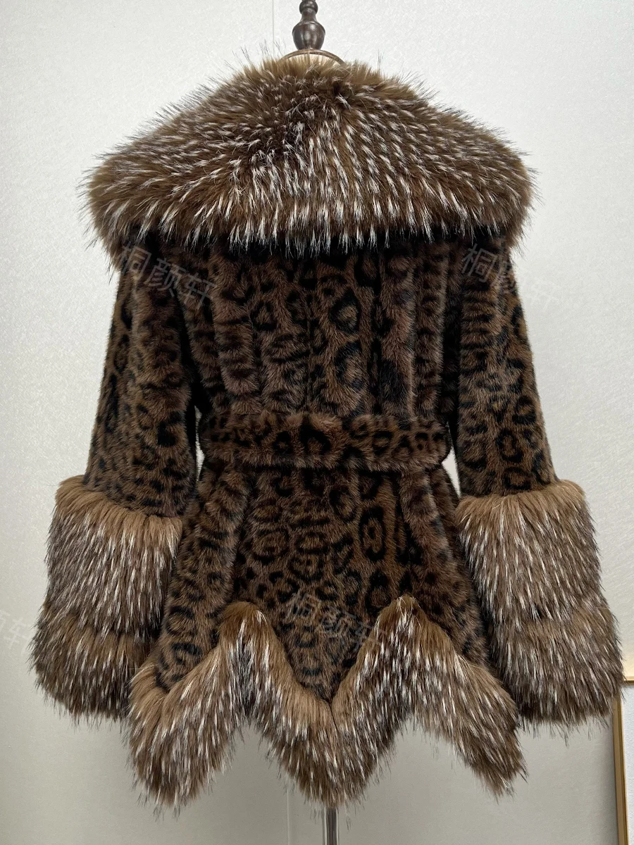 الأمريكية أنيقة الرجعية فروي طوق بأكمام طويلة الدافئة فلوش الستر الدانتيل متابعة تنوعا موضة فو الفراء معاطف قصيرة للنساء