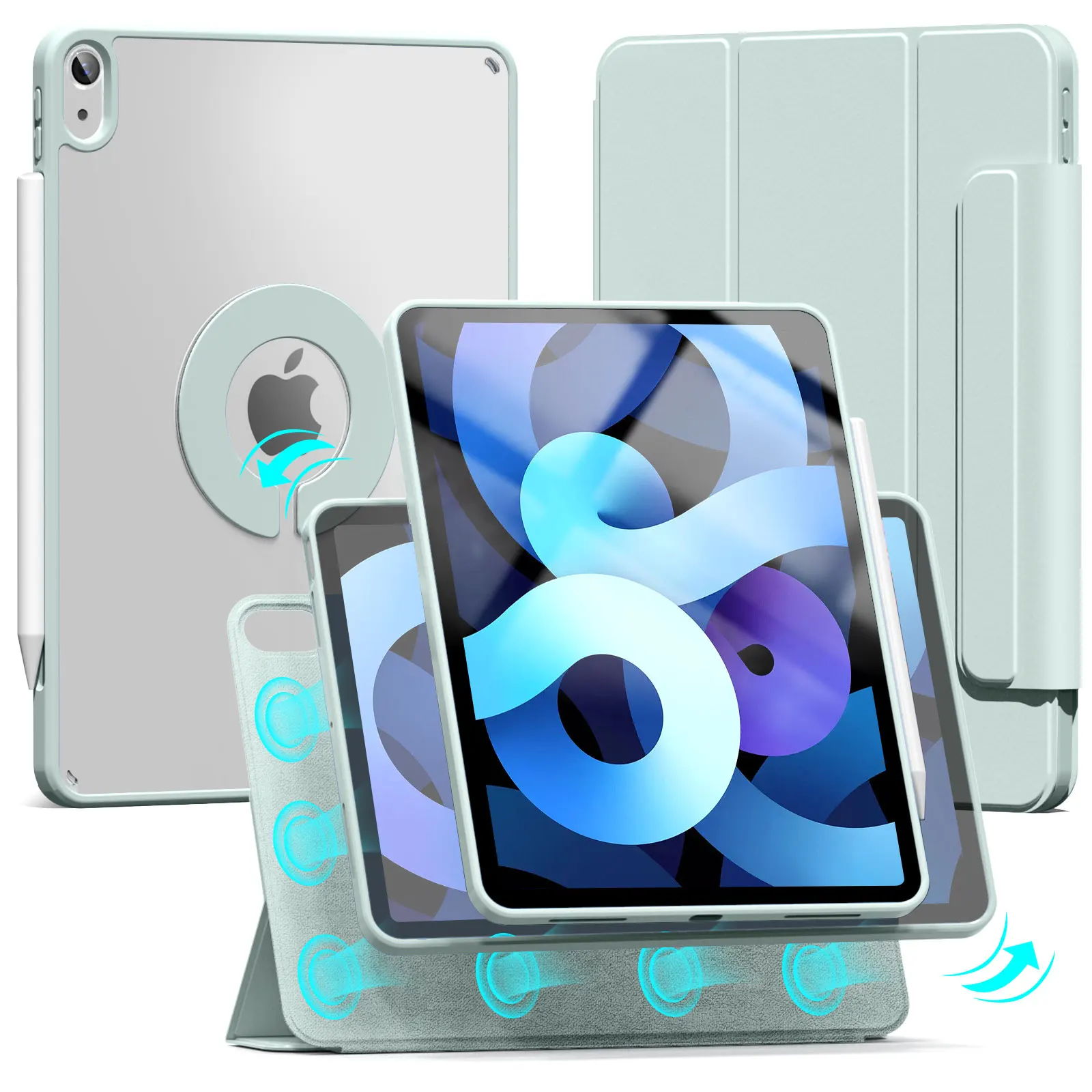 

Shockproof Rugged Tablet Cover for Ipad 12.9 Inch Case 9th Gen 2020 8th 2019 7th Generation