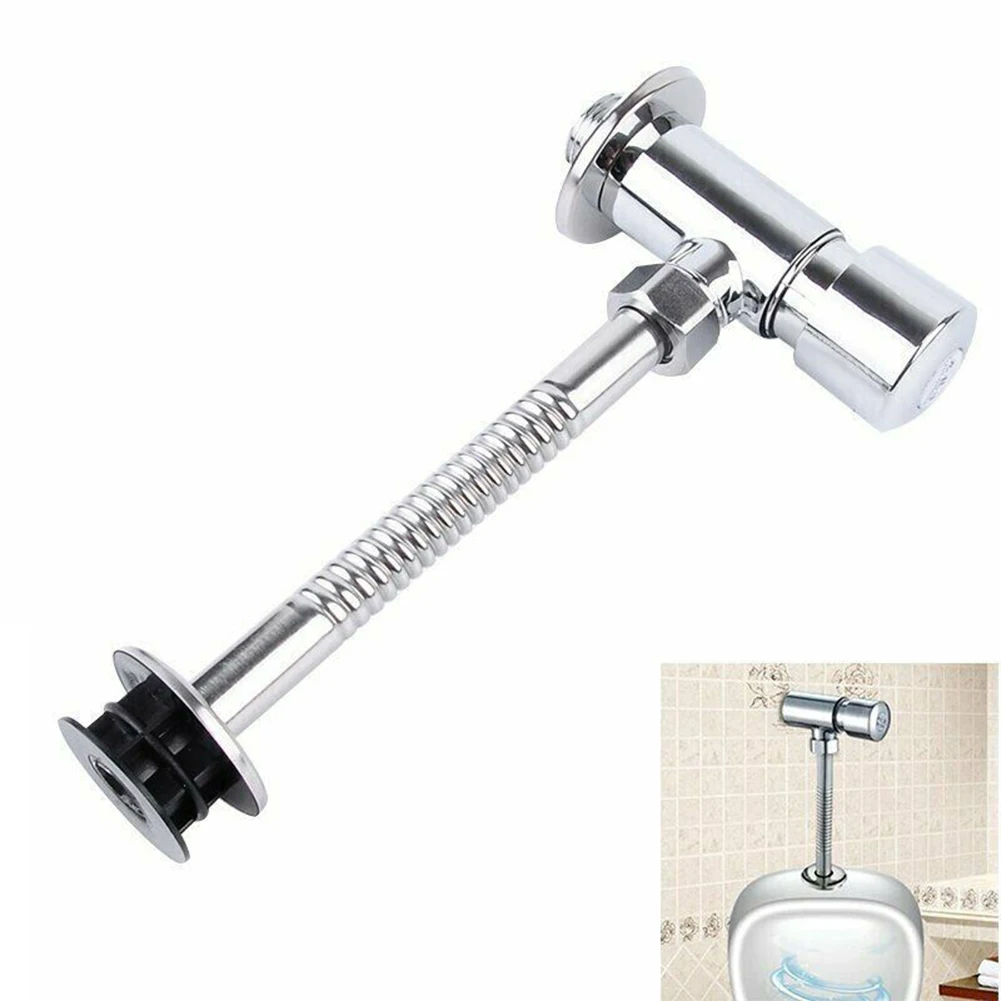 Hand Press Urinal Flush Valve Button Type Manual Delay Automatic Shutoff Water Saving Valve For Public Toilets And Bathrooms
