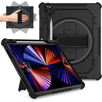 Funda para iPad Pro 12.9 Air 11 13 2024 con Soporte 360, Agarre Manual y Soporte para Lápiz, Compatible con iPad A16 11.ª Gen. 10.9 7.ª Gen. 10.2 Mini 4/5/6/7