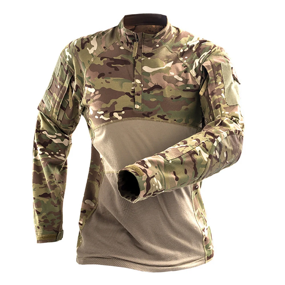 Military Style Uniform Combat Shirt Men Assault Tactical Camouflage US Army T Shirt Airsoft Paintball Long Sleeve Shirts