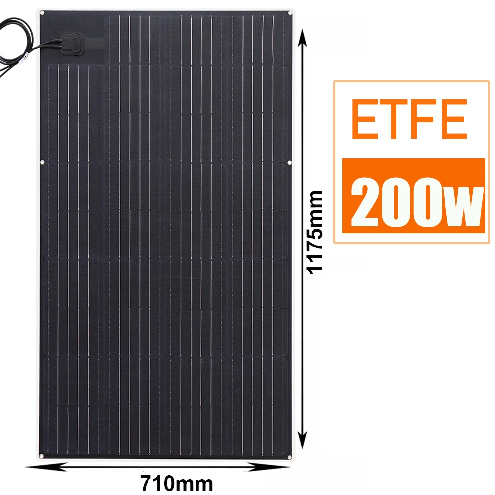 ETFE PET Flexibel zonnepaneel 400W 300W 200W 150W 120W 100W 12V batterijlader Hoge efficiëntie voor thuis Camper RV-bootbalkon EU-magazijn DHL Verzending