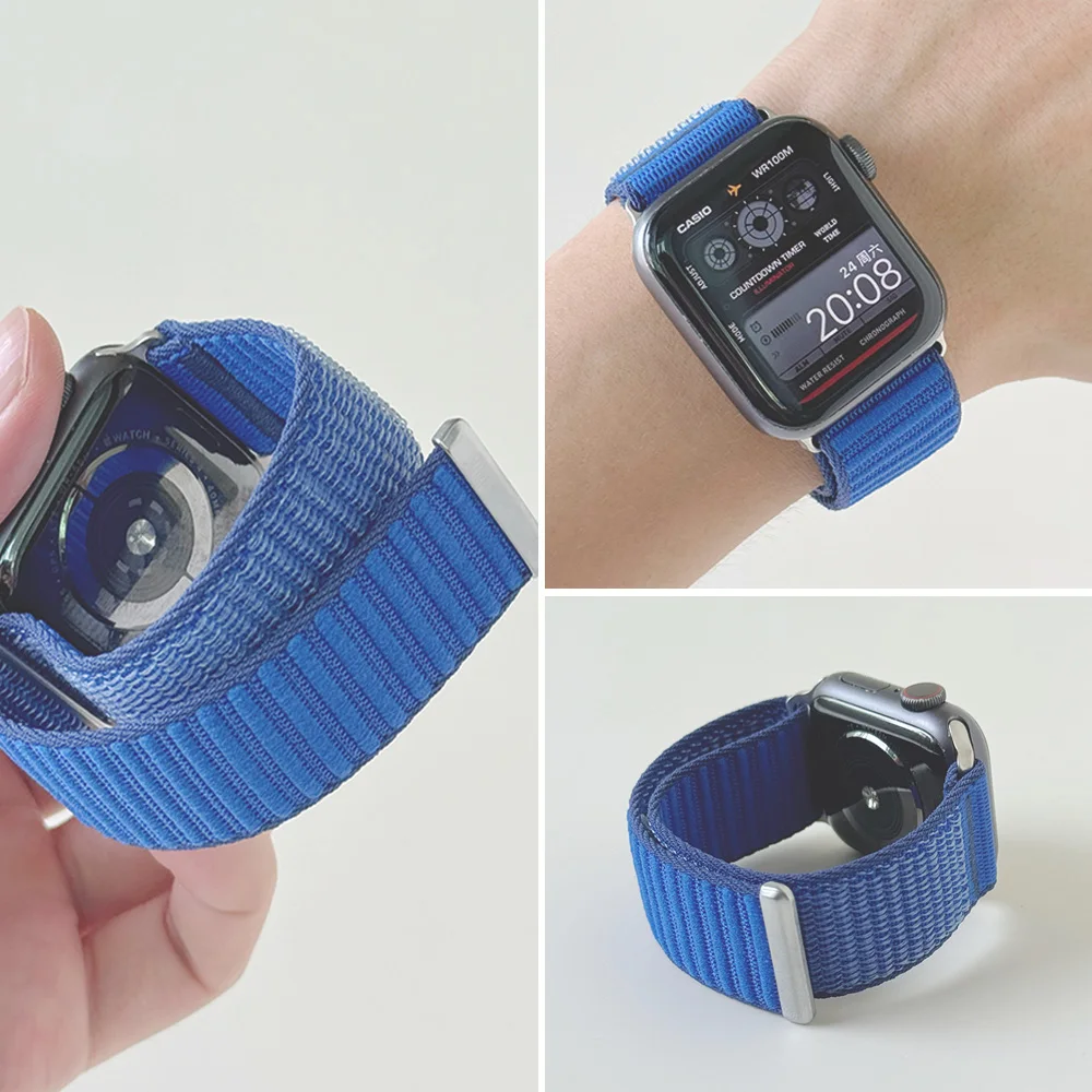 حلقة رياضية لسلسلة ساعات أبل 11/10/9/8/7/SE/Ultra2/3 49 مللي متر 46 مللي متر 45 مللي متر 44 مللي متر 42/41/40 مللي متر حزام سوار Correa iWatch حزام