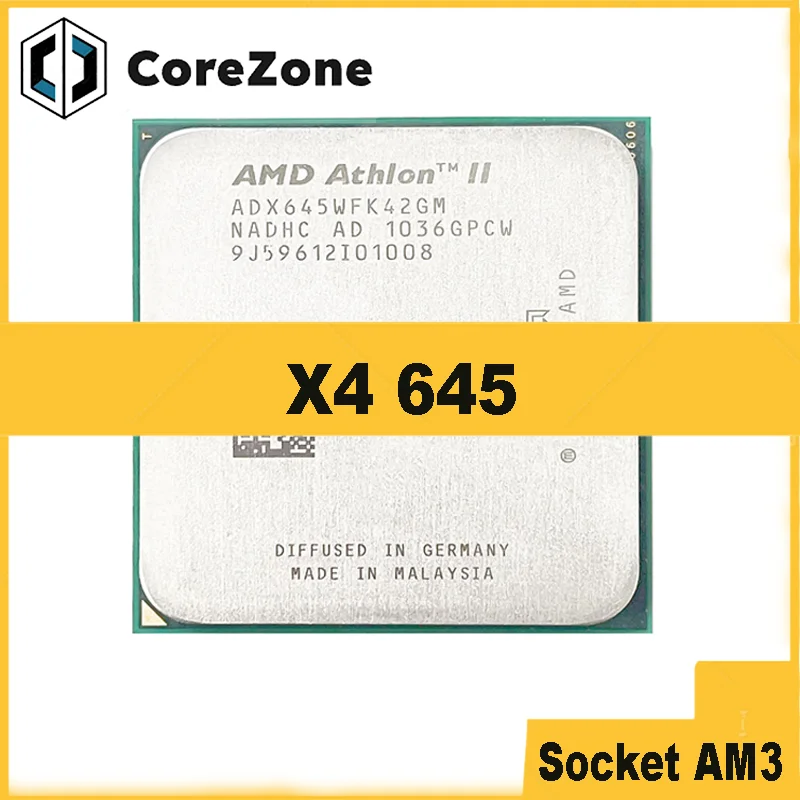 Athlon II X4 645 X4-645 Quad-Core CPU 3.1G ADX645WFK42GM Socket AM3