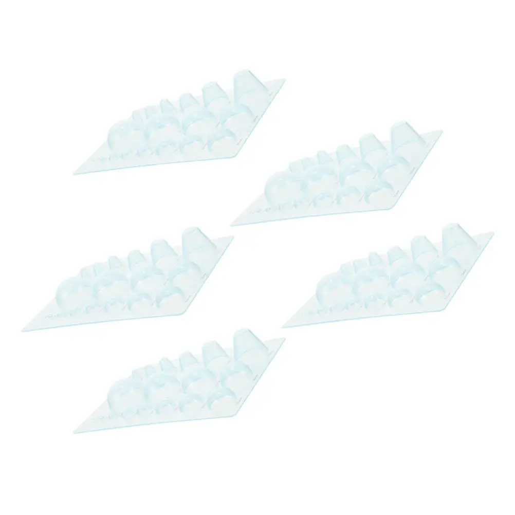 Juego de 5 Moldes 3D para Quilling de Papel, Plantilla Escalonada de 3 Filas para Manualidades con Forma de Media Esfera, Estilizador Cóncavo y Convexo para Decoración DIY