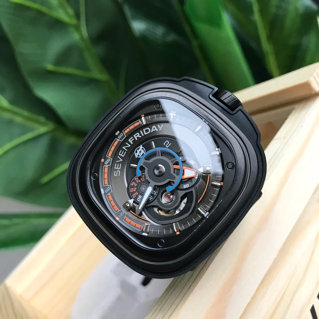 Brand new original SEVENFRIDAY P series watch P3B/02 BULLRUSH 2017 fully automatic mechanical watch luxury fashion sevenfriday