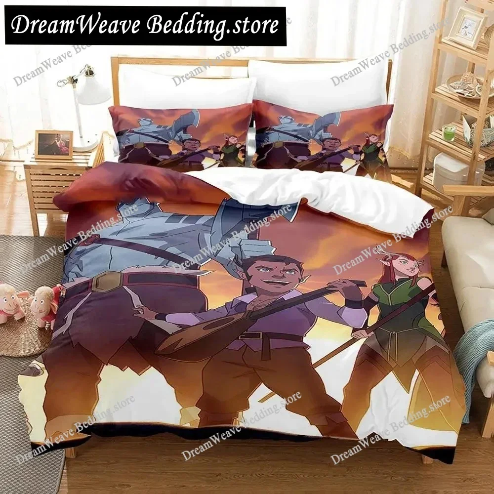 

Game Legend of Vox Machina Bedding Set Boys Girls Twin Queen Size Duvet Cover Pillowcase Bed Kids Adult Home Textileextile741