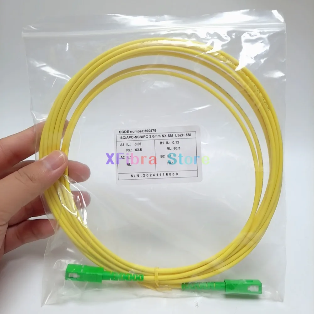 عالية الجودة 10 قطعة إلى SC APC البصرية التصحيح الحبل الألياف كابل قافز SM البسيط وضع واحد 2.0 مللي متر FTTH 1 متر 2 متر 3 متر 5 متر