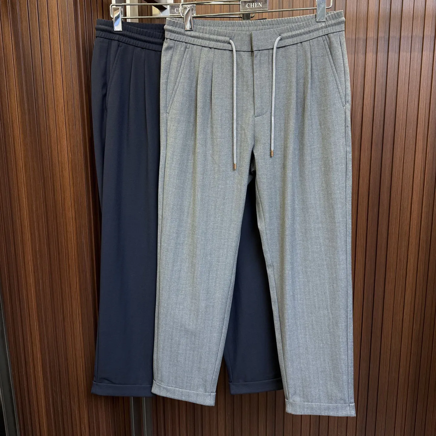 

BC 25aw solid color business casual drawstring men's suit trousers