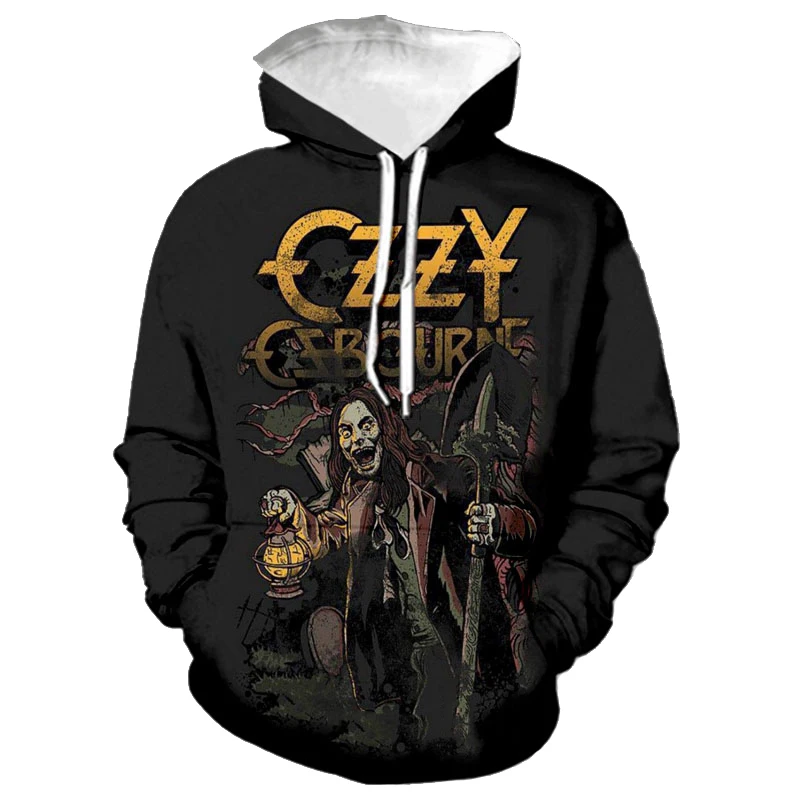 

2025 Ozzy Osbourne 3D Print Hoodie Fashion Streetwear Oversized Sweatshirt Unisex Male Pullover Tracksuit for Men And Women