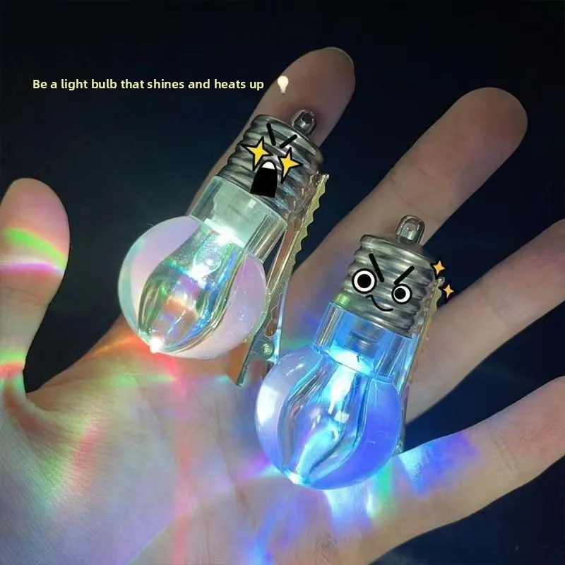 1-20PCS Glow in Dark LED Hair Clip Light Up Simulated Bulb Barrette for Women Girls Party Night Unique Flash Novelty Gift - view 2
