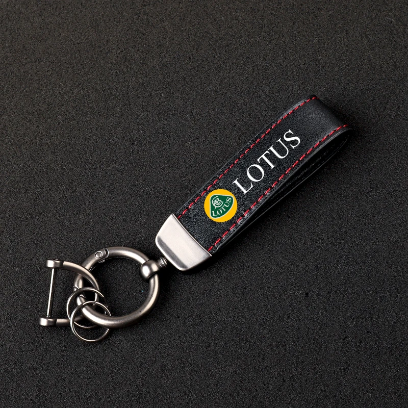 Premium leather Ultra-clear printing Metal fob key chain For LOTUS Accessories