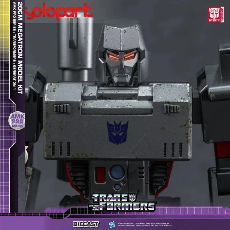 Juguete Transformable Megatron Nuevo en Existencia, Armadura Exterior de Aleación de Color Metálico, AMK PRO G1, Juguetes de Ensamblaje, Regalos de Colección