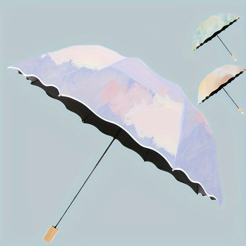 

Солнцезащитный Зонт с утолщенным покрытием, Солнцезащитный черный клей как для солнечного, так и для дождливого использования