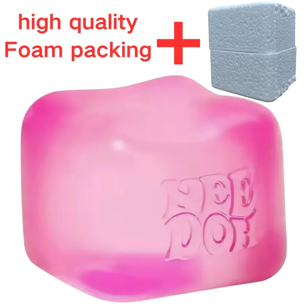 NeeDoh Nice Cube Squishy Stress Soft Stretchy Sensorisches Fidget-Spielzeug zur Angstlinderung, ADHS-Fokus, Stressabbau für Erwachsene und Kinder
