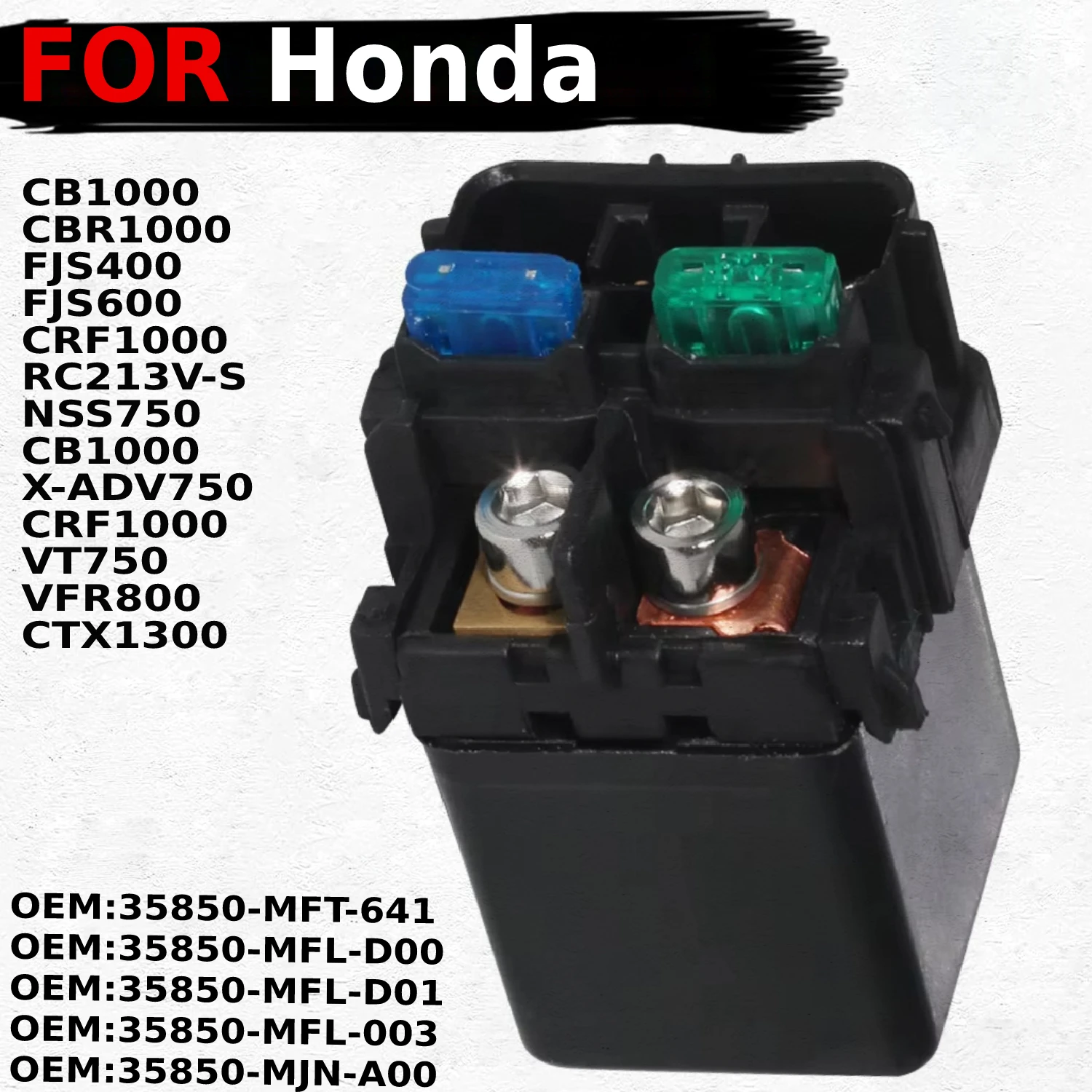 

Motorcycle Relay Switch For Honda CB1000R CBR1000 CBR1000RR FJS400 Silverwing 400 FJS600 CRF1000 Africa Twin 1000 35850-MFT-641