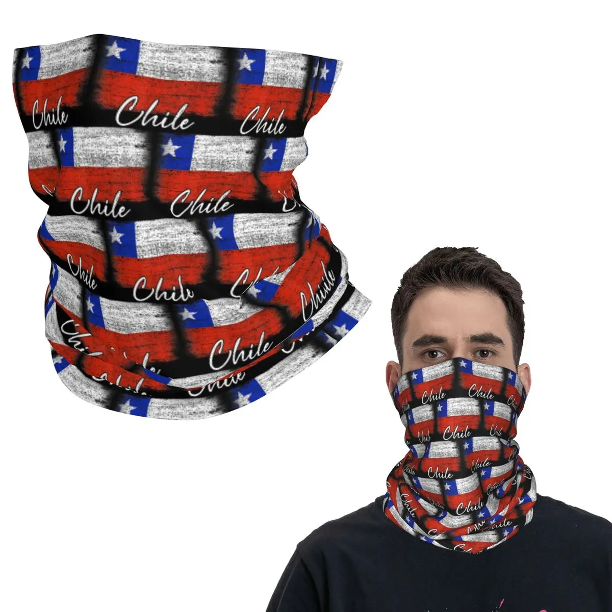 

Флаг Чили, бандана с изображением Чили, гетры с принтом, маска, шарф, многофункциональная повязка на голову, унисекс, моющаяся для взрослых