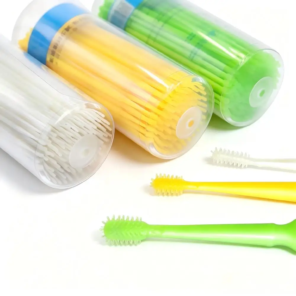 100pcs/Box Dental Disposable Silicone Micro Applicators S/M/L Size Fiber-Free brush Oral Care Dentistry Consumable