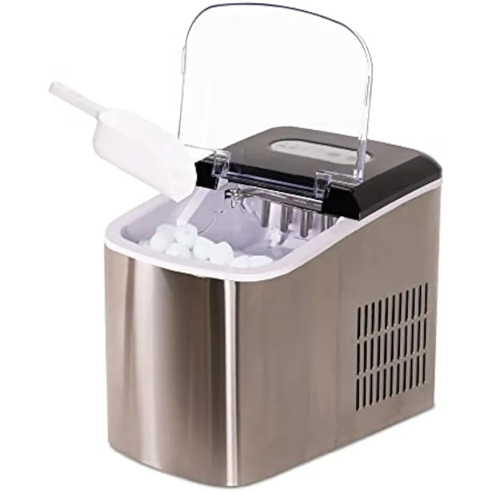 Portable electric countertop ice maker 24 pounds in 26 hours ideal choice for ice spoons and baskets of icedcoffee and cocktails