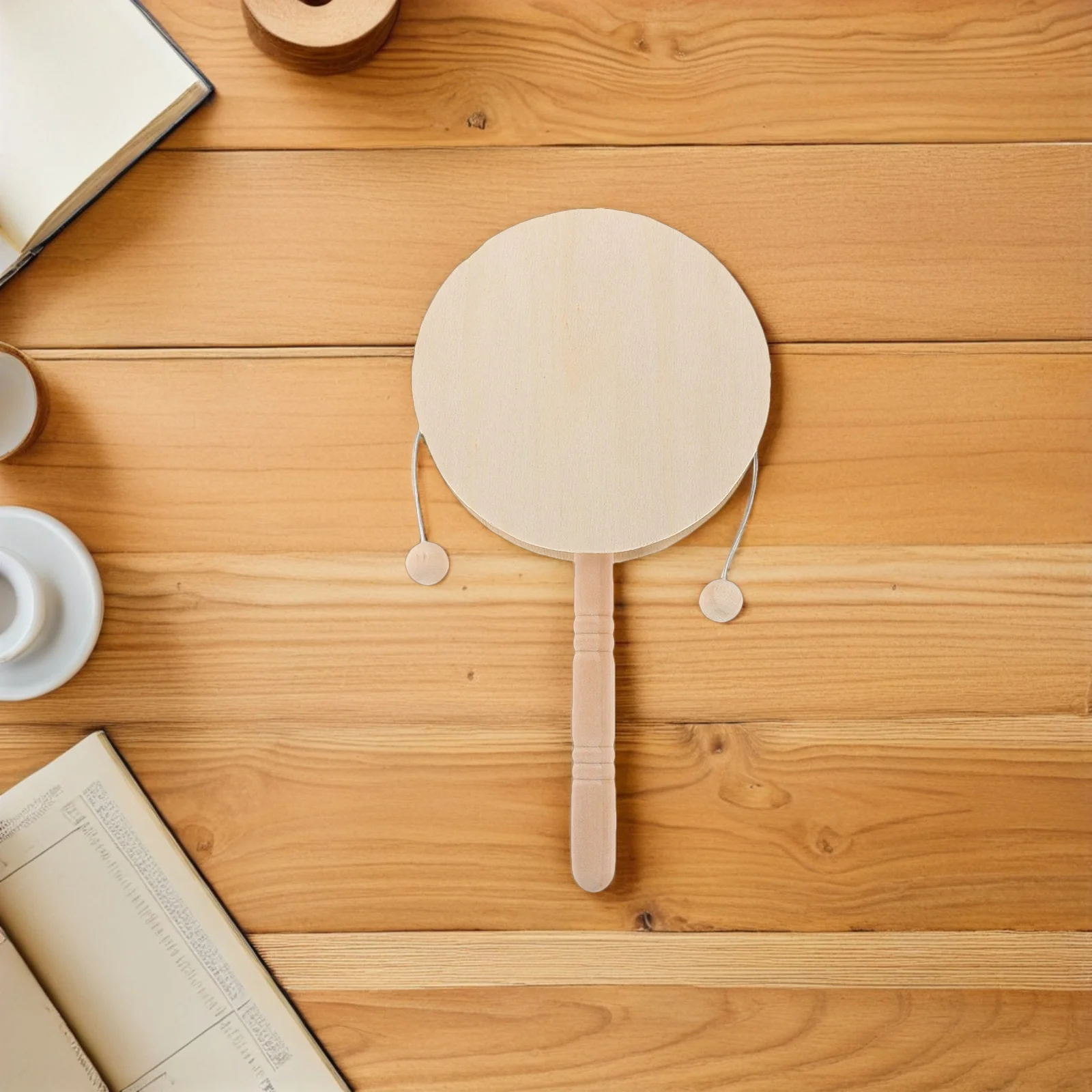 10 stuks DIY Graffiti Rammelaar Drum Blank Houten Hand Slaginstrumenten voor Kinderen Creatieve Kunst en Ambachten Kid Aap Drum