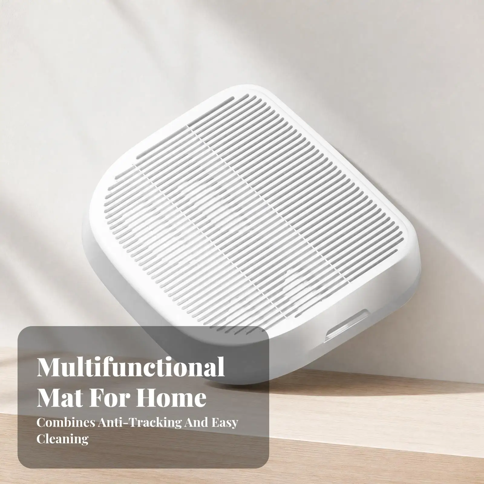 Rigid-Shell Litter Catcher Board Ribbed Smart Litter Box Mat