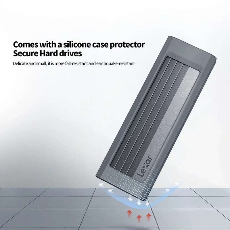 Carcasa de Aluminio para Disco Duro Móvil Lexar E350 E300 M.2 SSD, Protocolo Dual NVMe/SATA de 10 Gbps, Tipo-C, para 2230/2242/2260/228 4