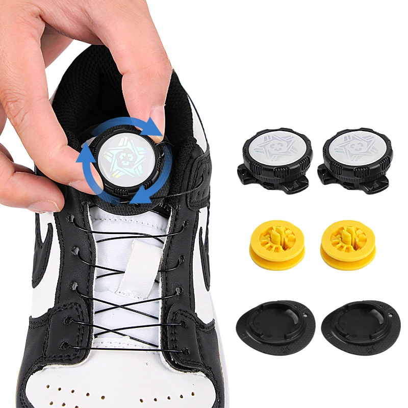 Lazy Man's Shoelace Automatic Rotating Buckle, Men's Football Shoe Artifact, Net Red Self-locking Button, Shoelace Fixing Device