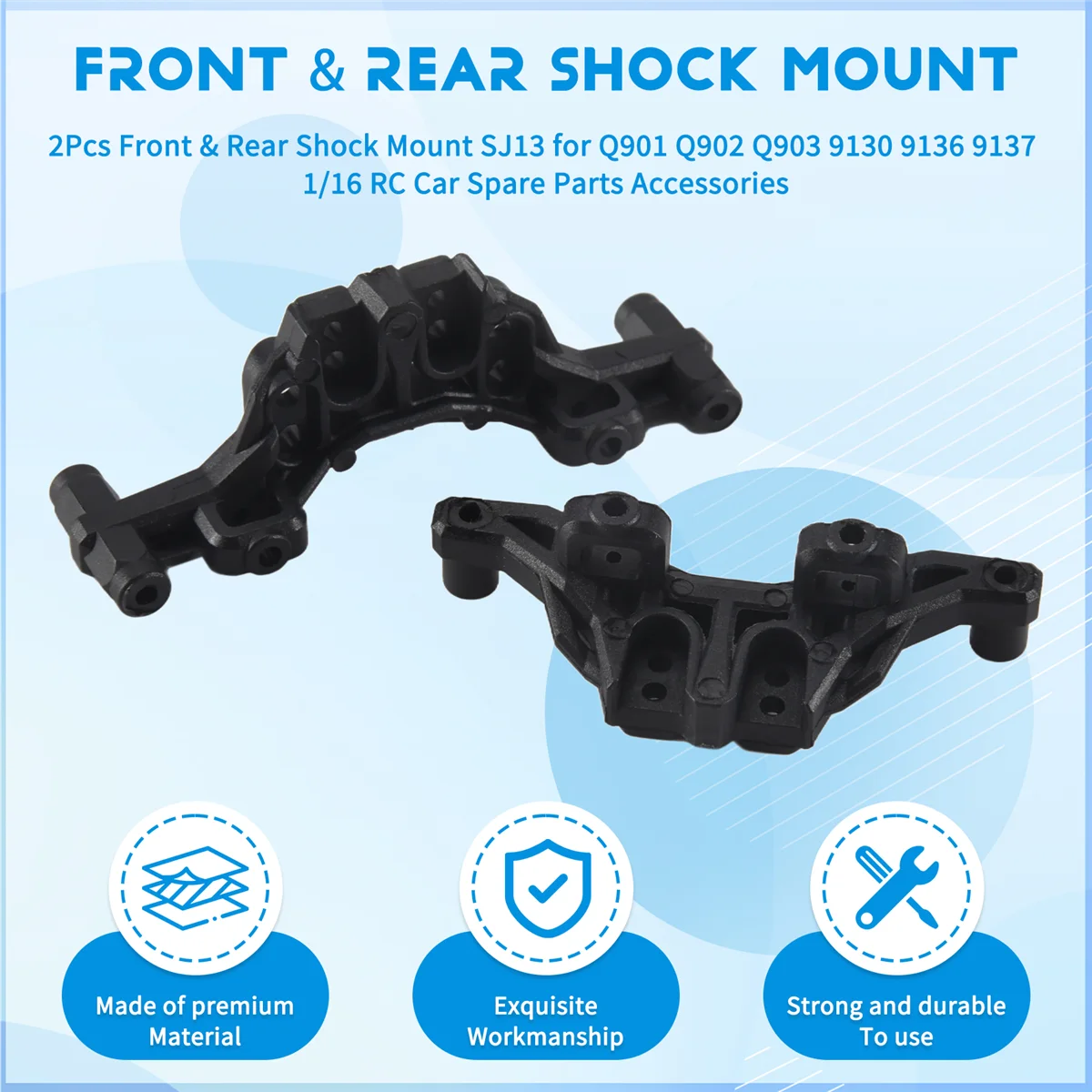 AA26P 2 шт. переднее и заднее амортизаторное крепление SJ13 для Xinlehong Hosim Q901 Q902 Q903 9130 9136 9137 1/16 запасные части для радиоуправляемых автомобилей аксессуары