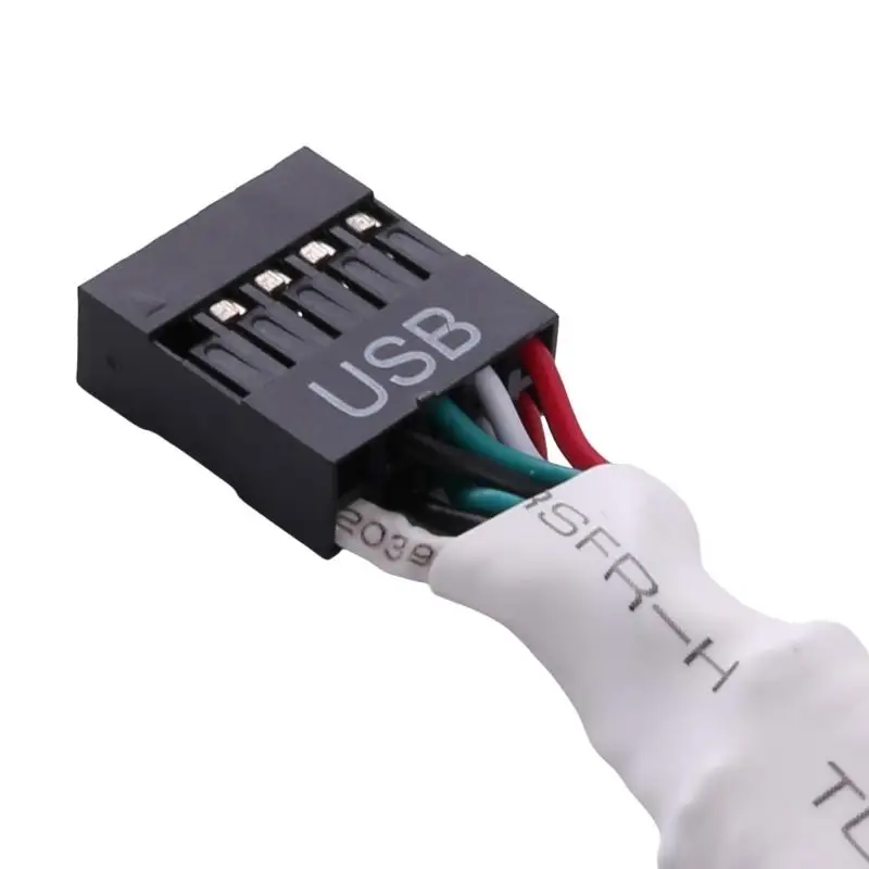 T3LC Mainboard USB 2.0 9Pin to 2x 9 Pin Shielded Cable Eliminates